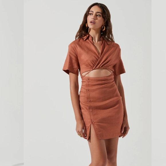 Women's l Midriff l Linen l Mini Dress - Picture 6 of 7